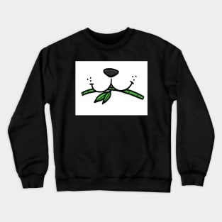 Panda With Bamboo Face Mask Crewneck Sweatshirt